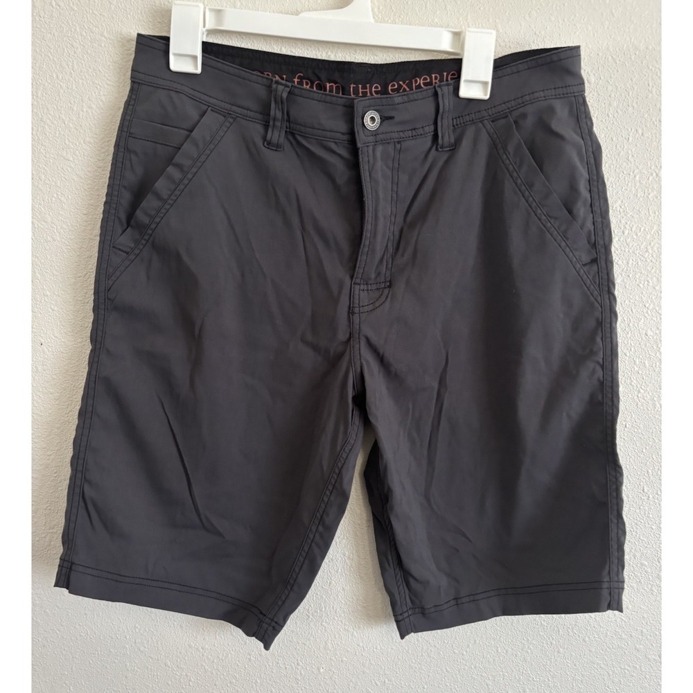 prAna Stretch Zion Shorts 33 Charcoal Hiking Cargo DWR Outdoor Mens